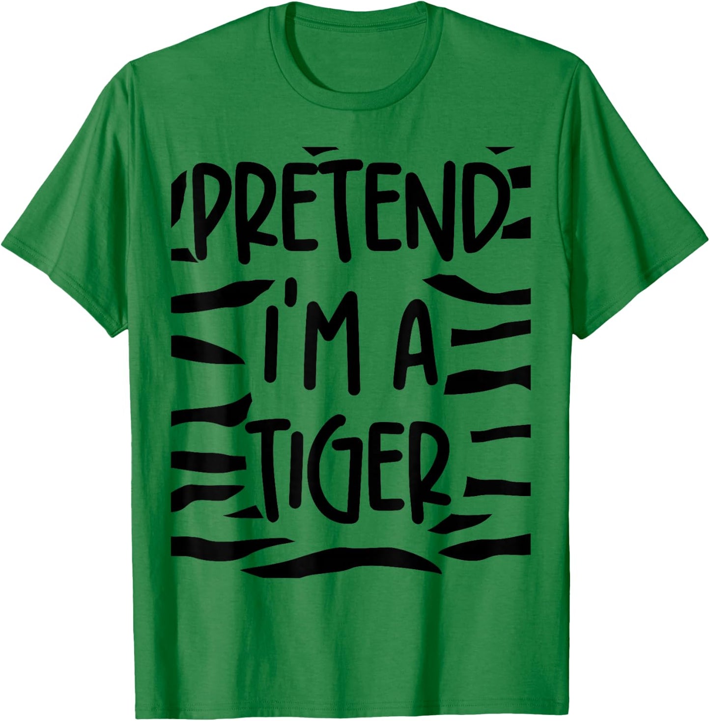 Pretend I'm A Tiger Halloween Lazy Costume Matching Friends T-Shirt - T-Shirt | Irish Green