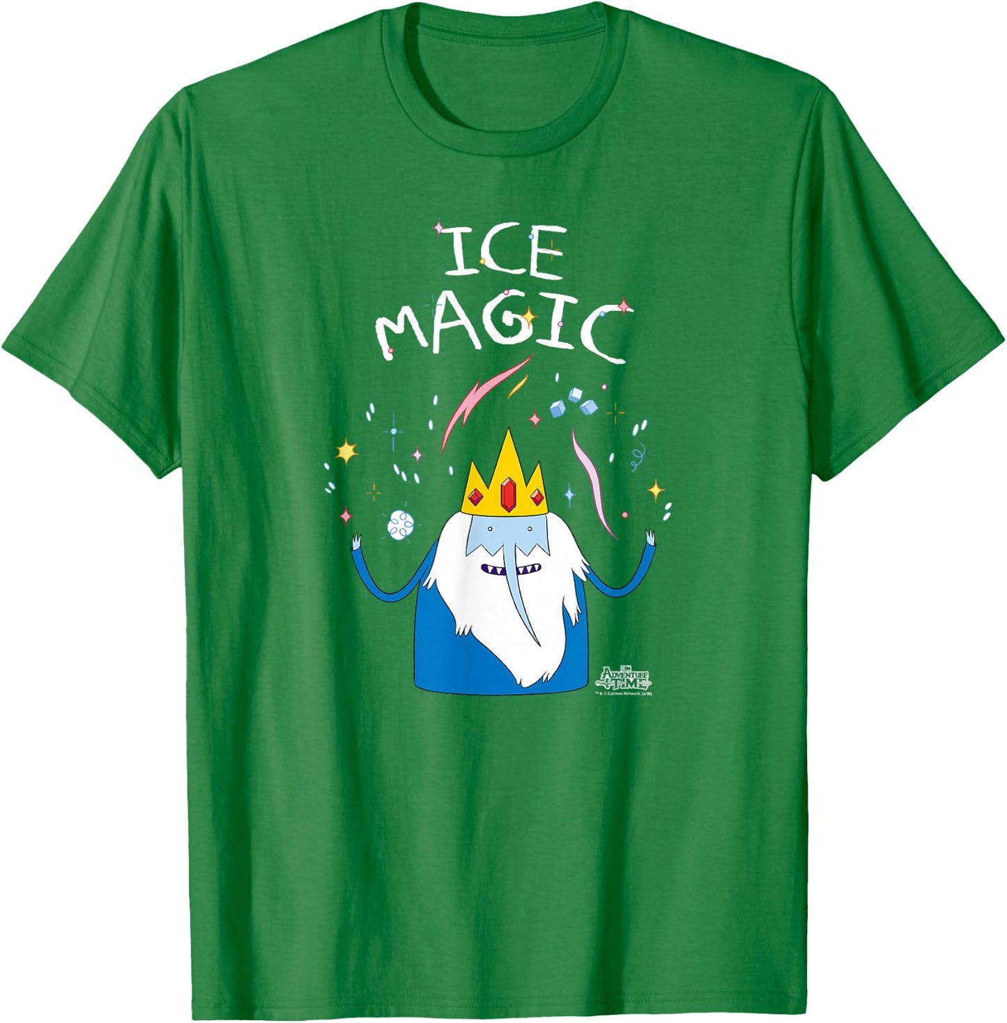 Adventure Time Ice King Magic T-Shirt - T-Shirt | Irish Green