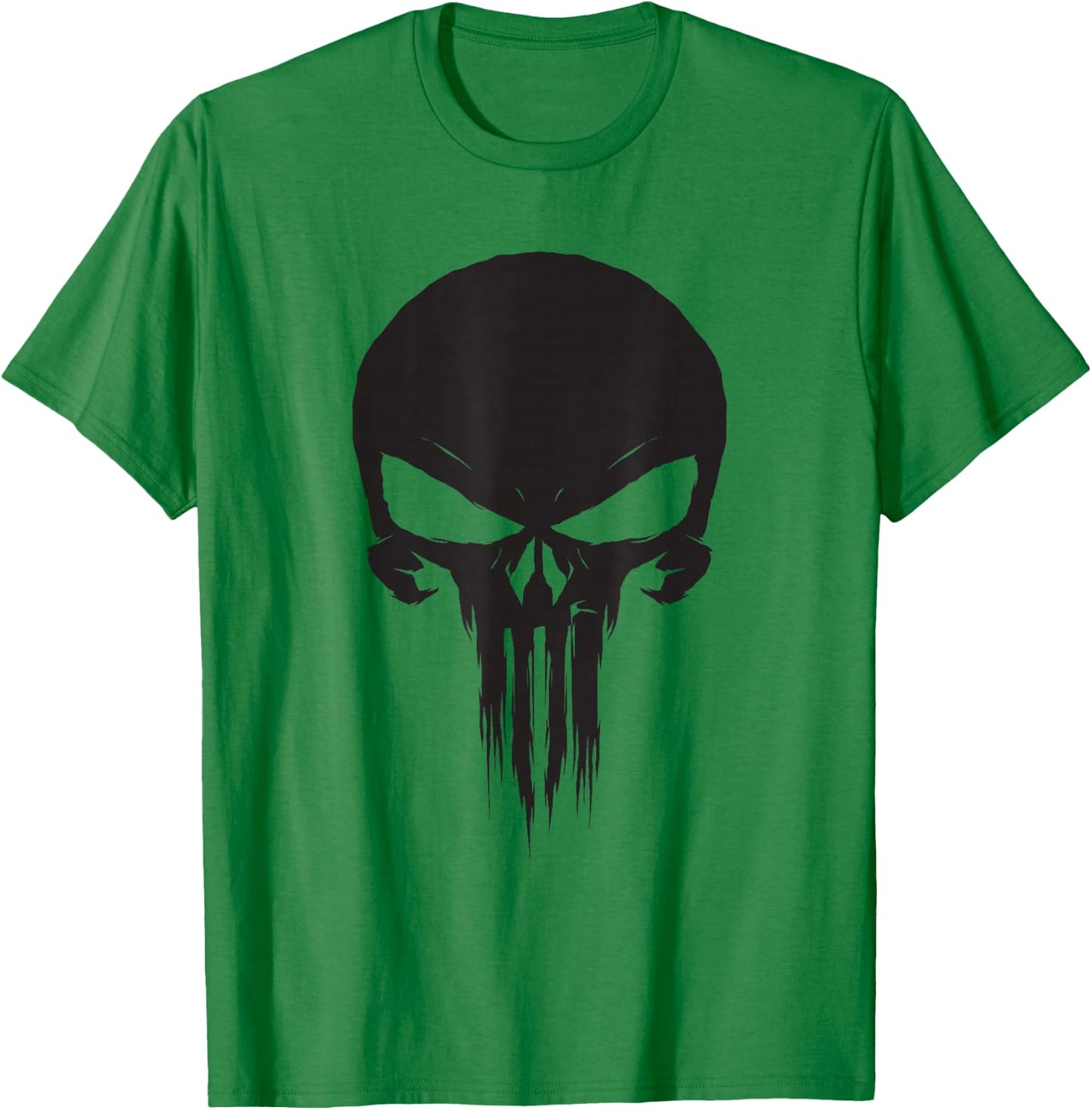 Marvel The Punisher Classic Skull Black Logo T-Shirt - T-Shirt | Irish Green