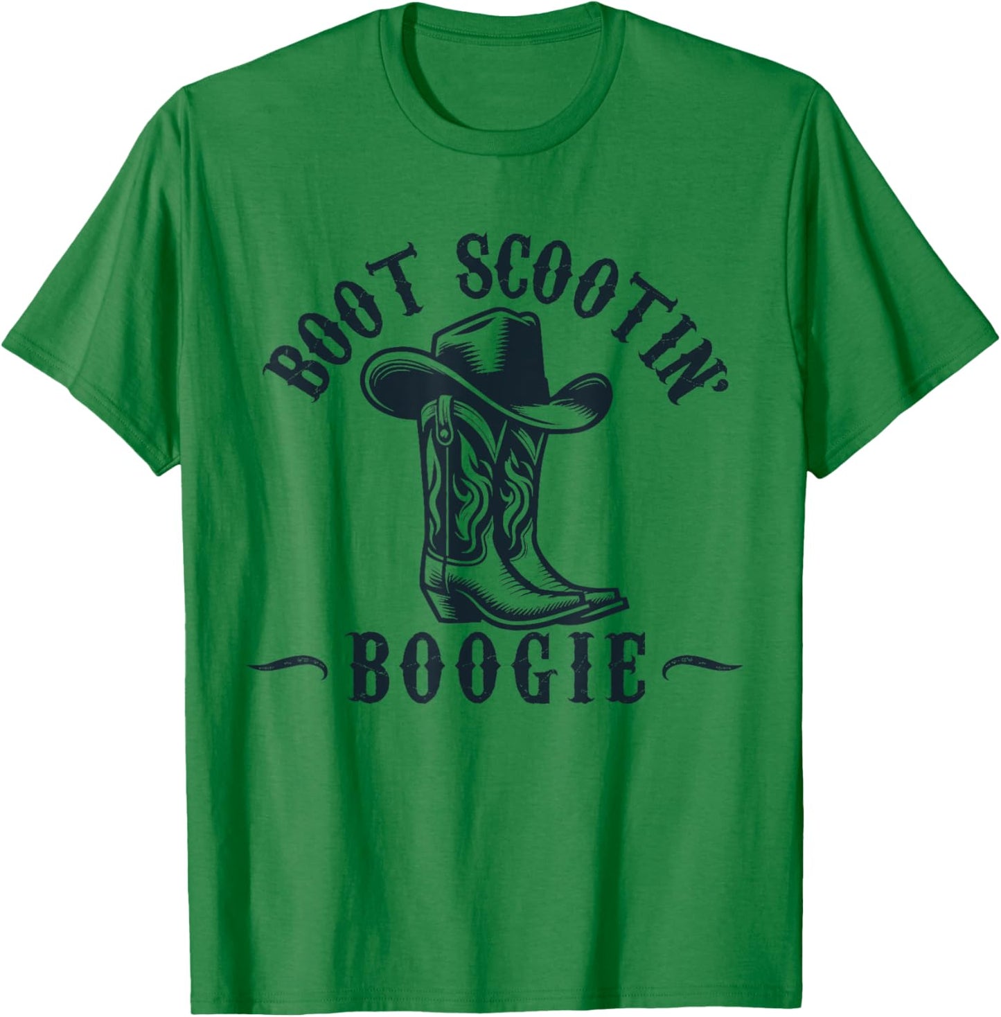 Boot Scootin’ Boogie Retro Vintage Western Cowboys Music T-Shirt - T-Shirt | Irish Green