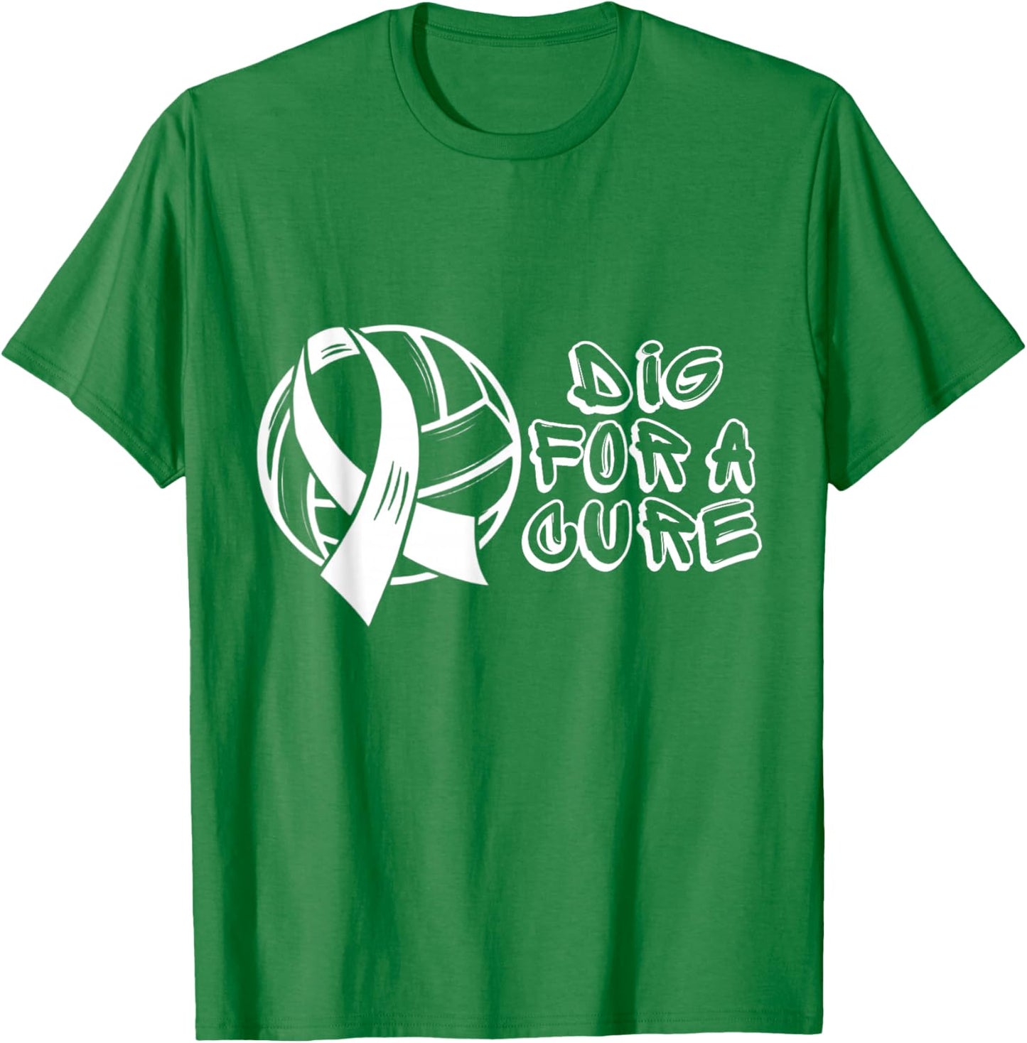 Dig For A Cure Volleyball Breast Cancer Awareness Pink T-Shirt - T-Shirt | Irish Green