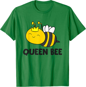 Queen Bee Funny Bee T-Shirt - T-Shirt | Irish Green
