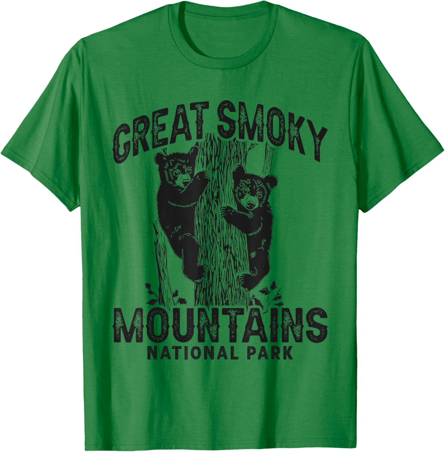 Great Smoky Mountains National Park Tennessee North Carolina T-Shirt - T-Shirt | Irish Green