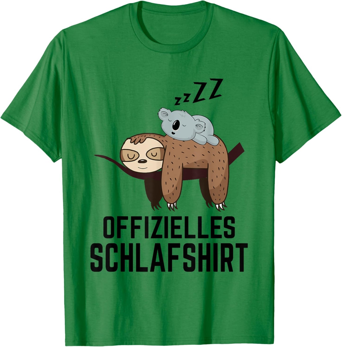 Official Sloth & Koala Sleep Shirt T-Shirt - T-Shirt | Irish Green