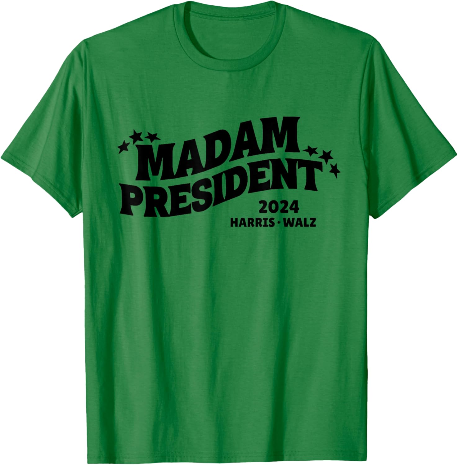 Dear Madam President 2024 Kamala Harris Tim Walz Waltz T-Shirt - T-Shirt | Irish Green