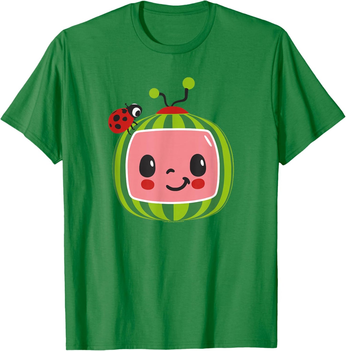 CoComelon Classic Smiling Centered Ladybug T-Shirt - T-Shirt | Irish Green