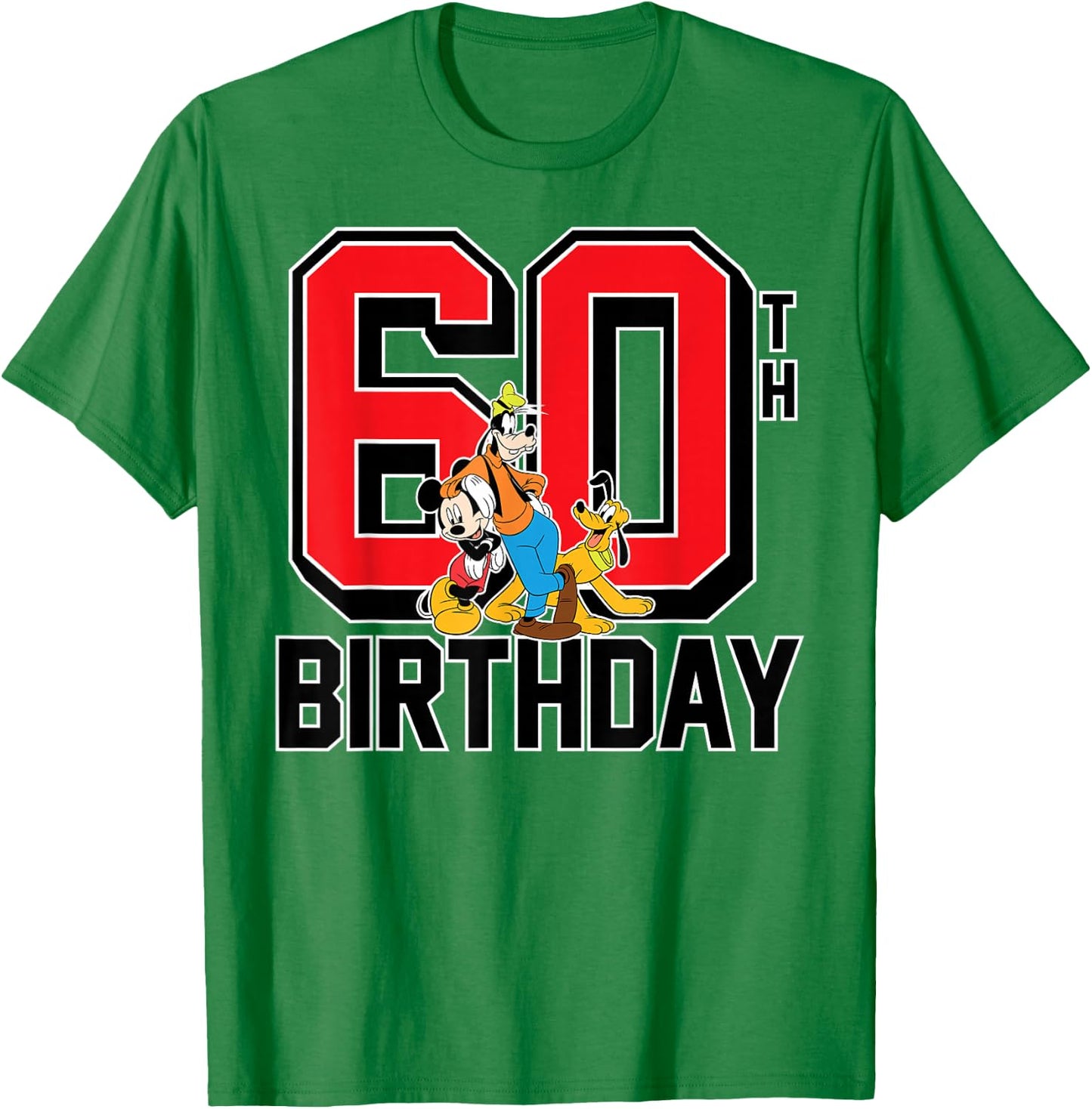 Mickey Mouse - Goofy Pluto 60th Birthday T-Shirt - T-Shirt | Irish Green