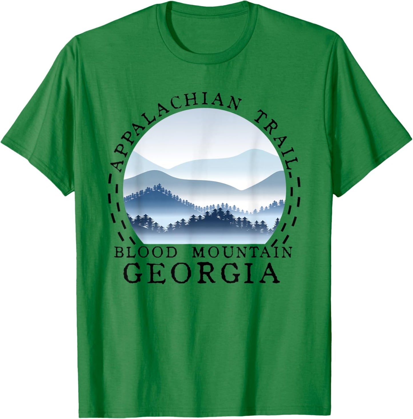 Appalachian Trail Hikers Hiking at Blood Mountain Georgia T-Shirt - T-Shirt | Irish Green
