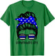 Deputy Wife Life Messy Bun Hair Funny Deputy Wife T-Shirt - T-Shirt | Irish Green