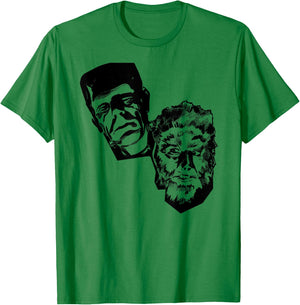 Classic Halloween Monster Poster Horror Movie Werewolf T-Shirt - T-Shirt | Irish Green