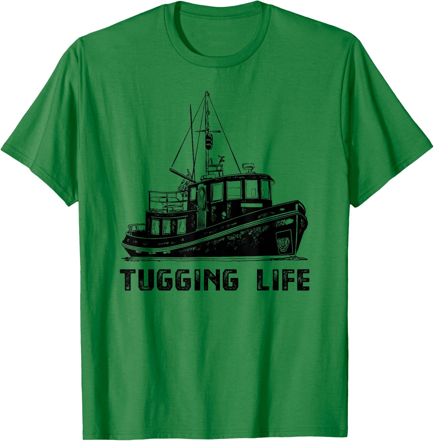 Ship Tugboat , Tugging Life Towboat Apparel T-Shirt - T-Shirt | Irish Green