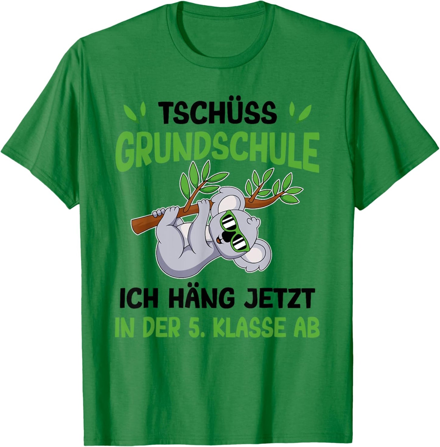Schulkind Koala Tschüss Grundschule häng in der 5. Klasse T-Shirt - T-Shirt | Irish Green