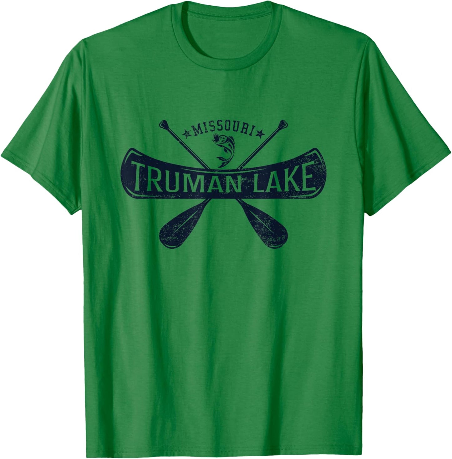 Truman Lake Missouri Vintage Distressed T-Shirt - T-Shirt | Irish Green