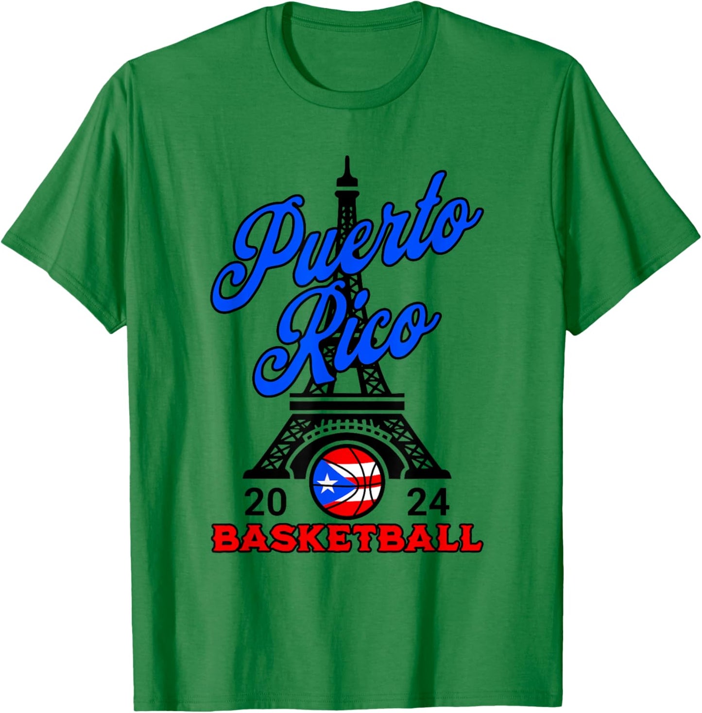 Puerto Rican Pride Basketball Sport Puerto Rico Flag Boricua T-Shirt - T-Shirt | Irish Green