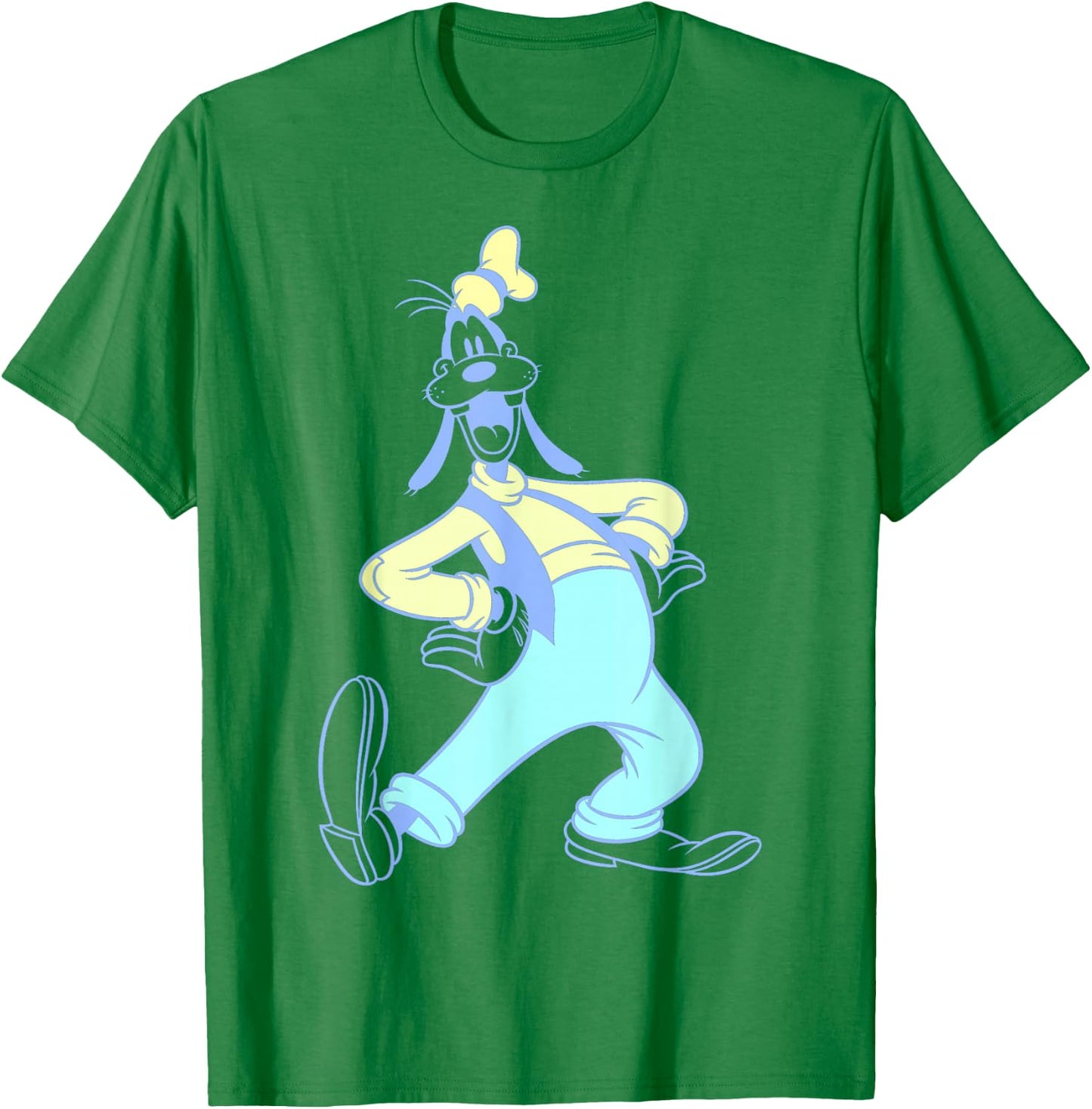 Disney Mickey And Friends Goofy Neon Portrait T-Shirt - T-Shirt | Irish Green