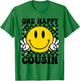 One Happy Dude Cousin happy face 1st Birthday Family T-Shirt - T-Shirt | Irish Green