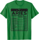 Aries Nutritional Style Zodiac Design, Aries T-Shirt - T-Shirt | Irish Green