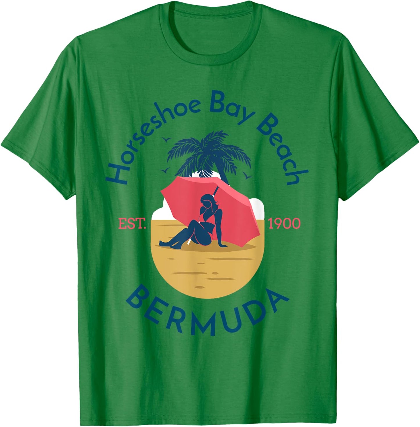 Horseshoe Bay Beach Bermuda T-Shirt - T-Shirt | Irish Green
