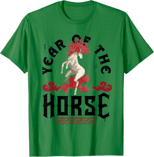 Chinese Zodiac Chinese New Year Horse Year Of The Horse T-Shirt - T-Shirt | Irish Green
