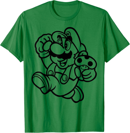 Super Mario Black & White Running Drawing