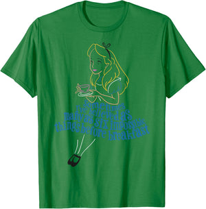 Disney Alice in Wonderland As Many As Six Impossible Things T-Shirt - T-Shirt | Irish Green