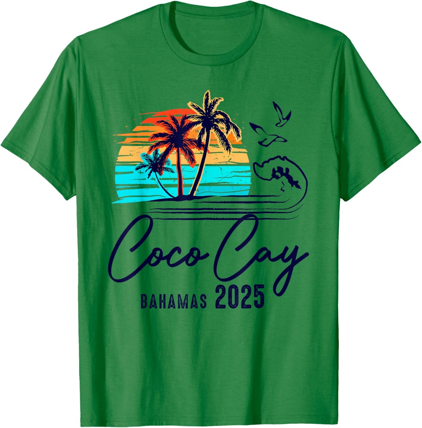 Coco Cay Bahamas 2025 Vacation Souvenir Matching Family T-Shirt - T-Shirt | Irish Green