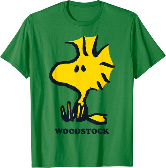 Peanuts Woodstock Sat Down T-Shirt - T-Shirt | Irish Green