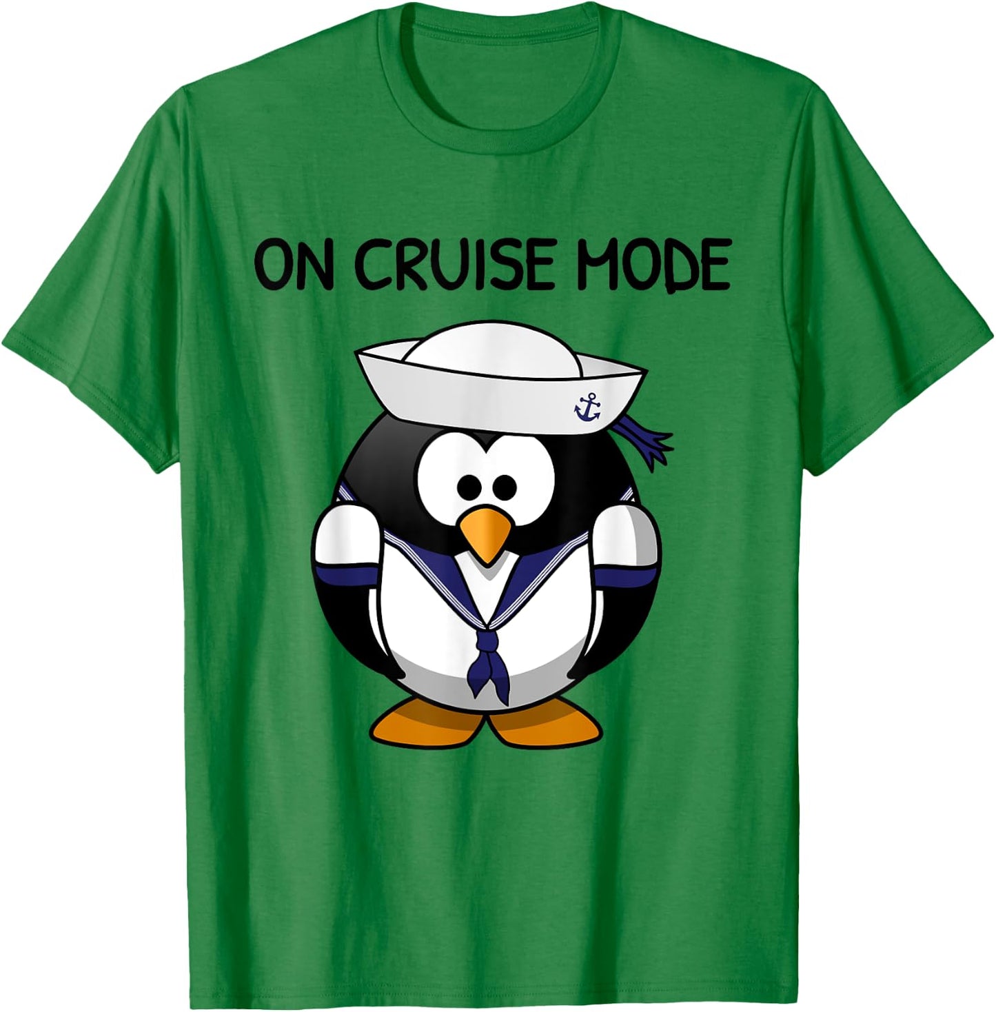 On Cruise Mode Cute Vacation Penguin T-Shirt - T-Shirt | Irish Green