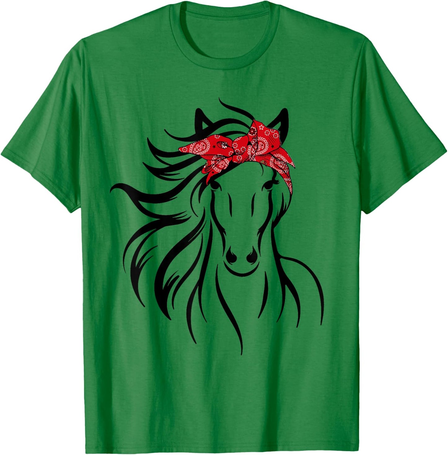 Horse Bandana for Horseback Riding Horse Lover T-Shirt - T-Shirt | Irish Green