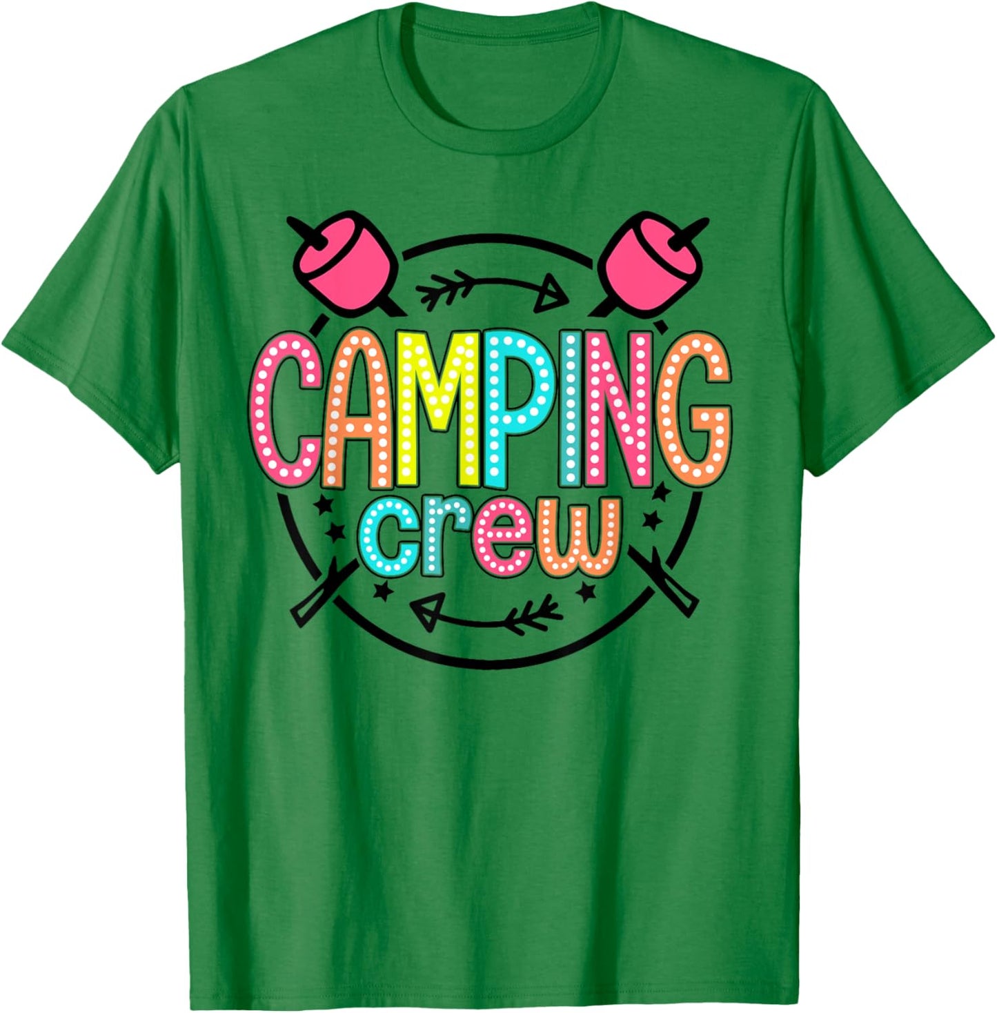 Family Camper Group Camping Crew Camping Matching T-Shirt - T-Shirt | Irish Green