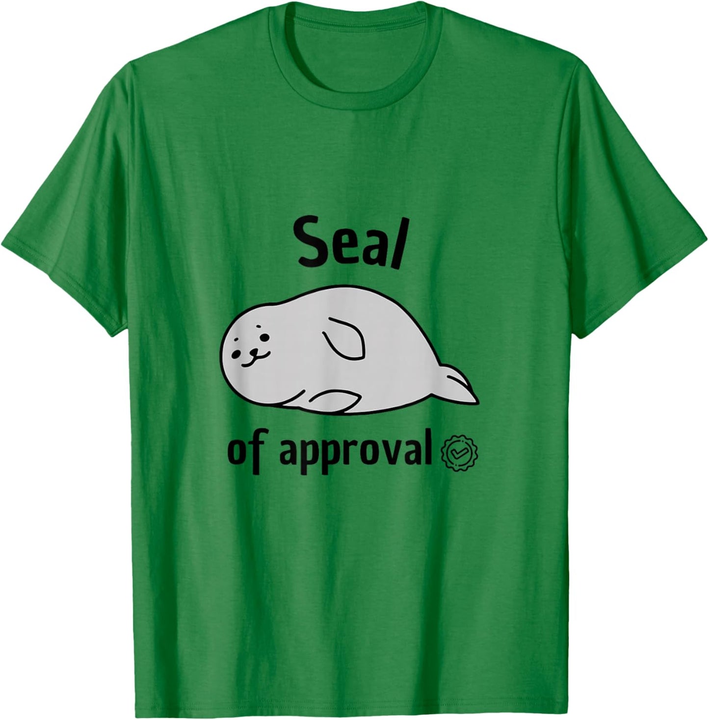 Seal of approval - süße Robbe im Comicstil lustiger Spruch T-Shirt - T-Shirt | Irish Green
