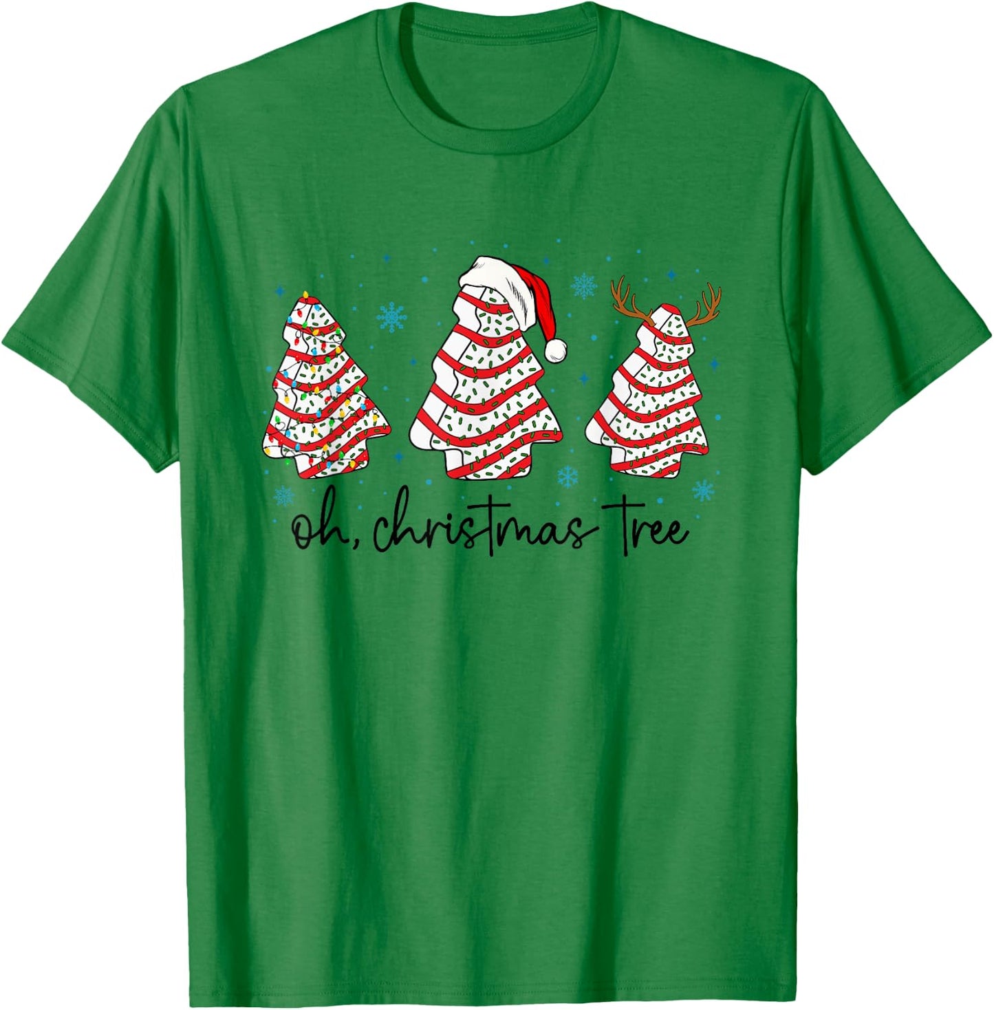 Oh Christmas Tree Cakes Debbie Becky Jen Cake Lovers Xmas T-Shirt - T-Shirt | Irish Green