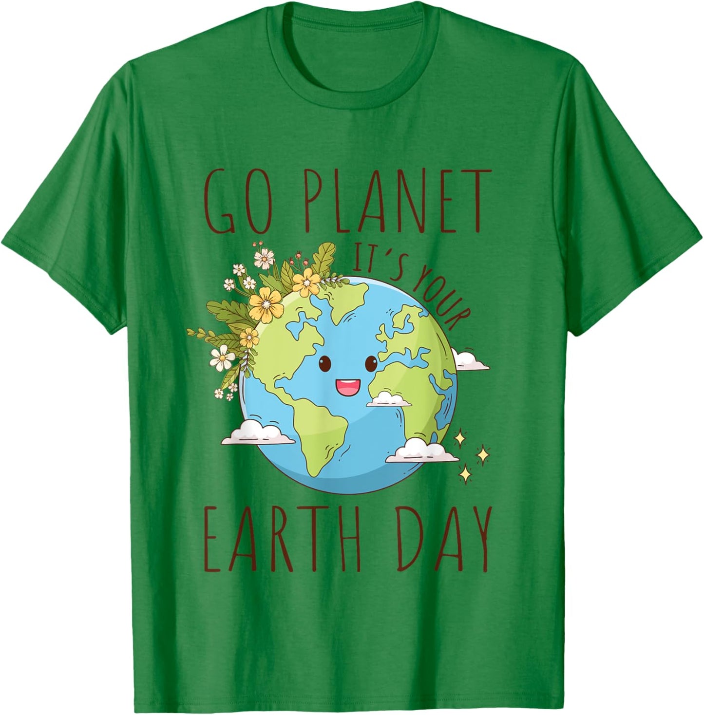 Go Planet Its Your Earth Day 2024 Teacher Women Toddler Kids T-Shirt - T-Shirt | Irish Green