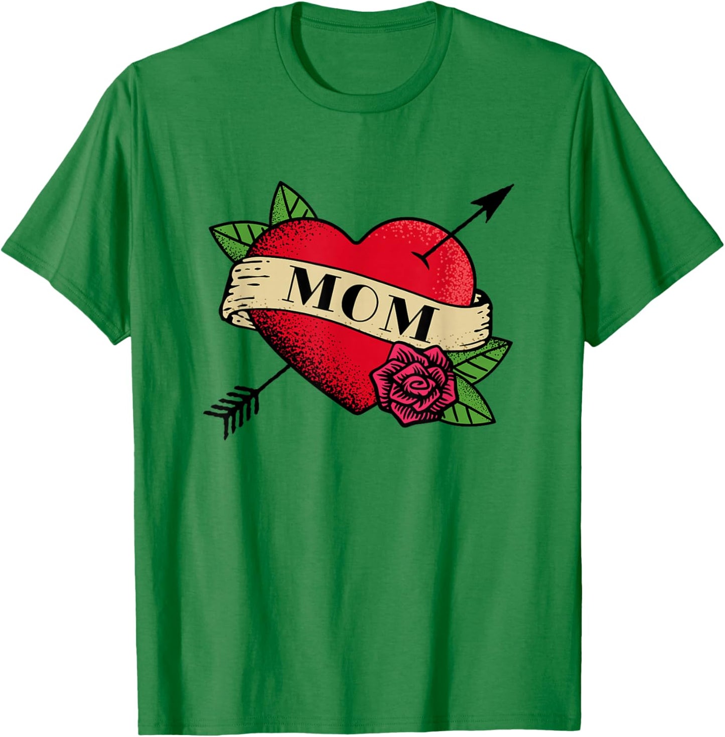 Heart Mom Tattoo T-Shirt - T-Shirt | Irish Green