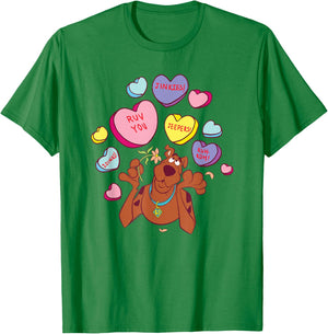 Scooby-Doo Valentine's Day Heart Candy T-Shirt - T-Shirt | Irish Green
