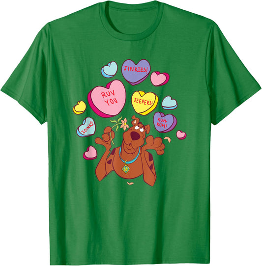 Scooby-Doo Valentine's Day Heart Candy T-Shirt - T-Shirt | Irish Green