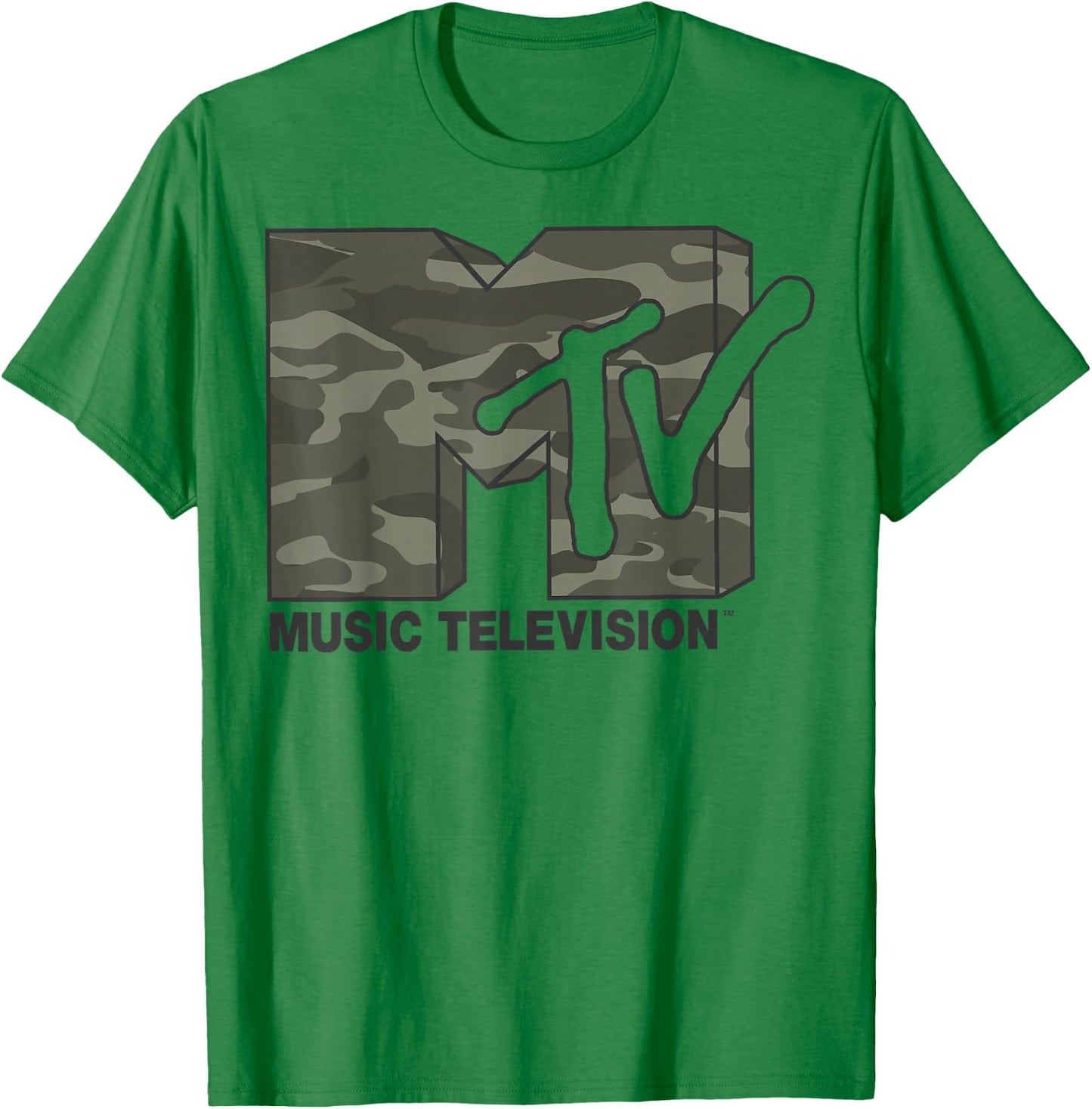 MTV Camouflage Logo Graphic T-Shirt - T-Shirt | Irish Green