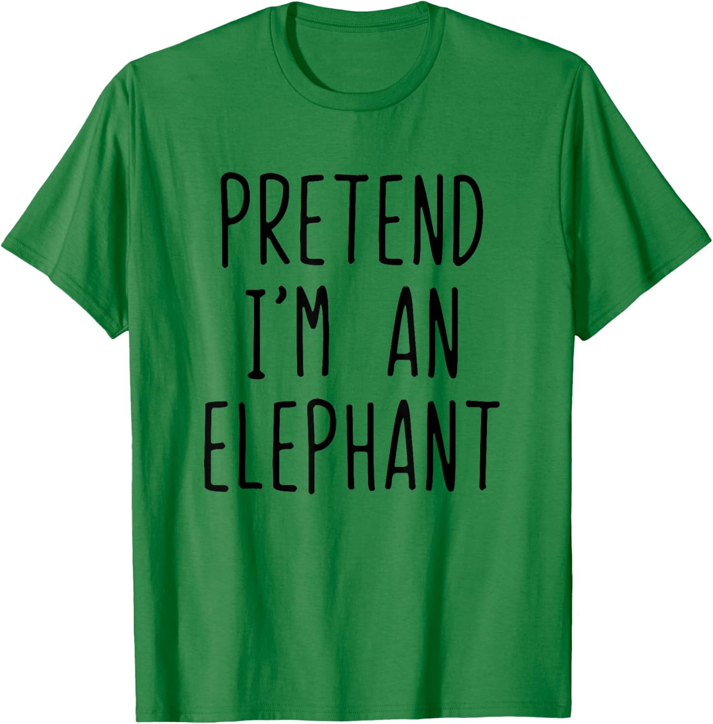 Pretend I'm A Elephant Costume Halloween Lazy Adult Kids T-Shirt - T-Shirt | Irish Green