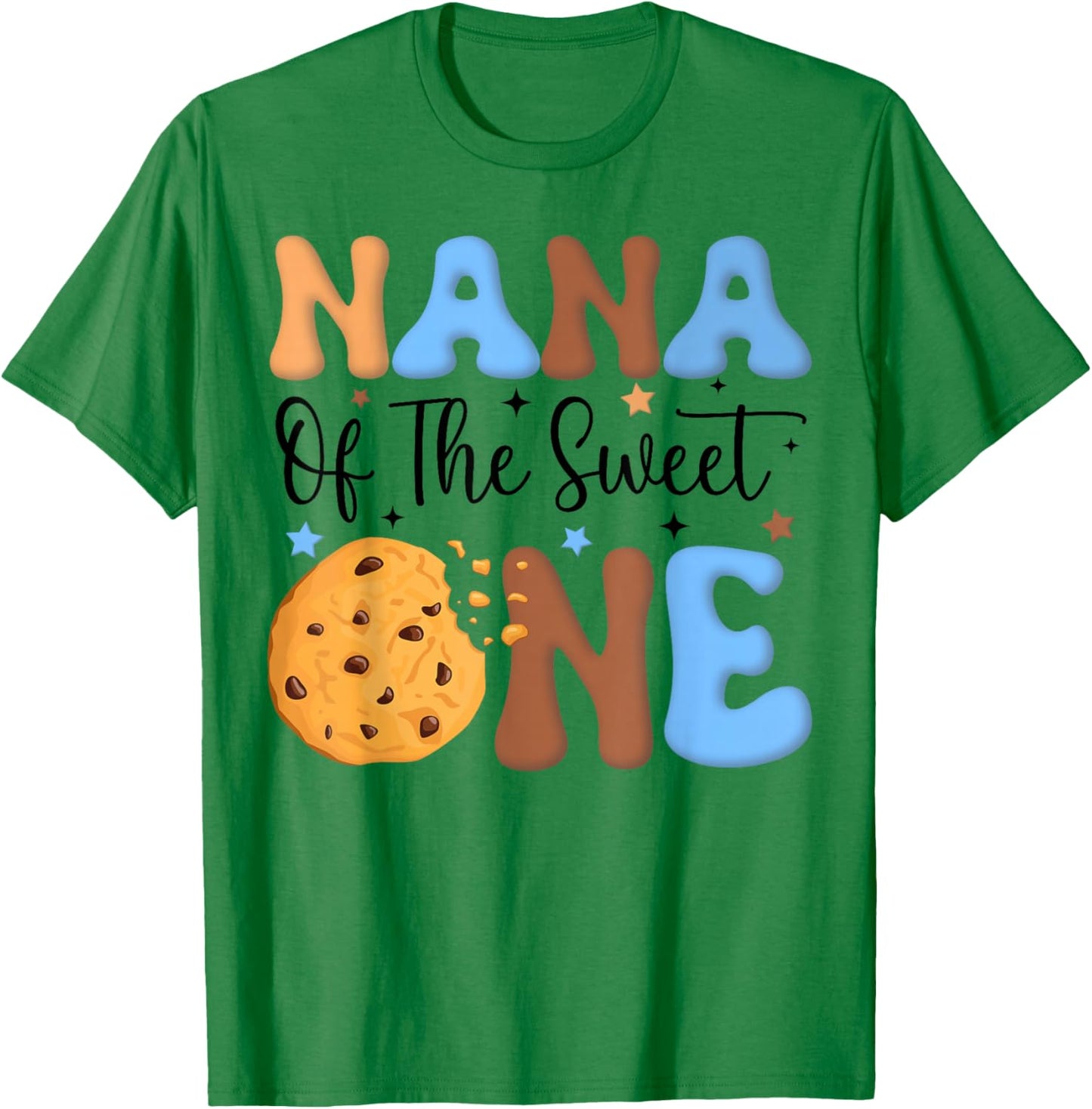 Nana of The Sweet One Cookies & Milk 1st Birthday Family T-Shirt - T-Shirt | Irish Green