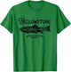 Yellowstone National Park Retro Trout Fishing Graphic T-Shirt - T-Shirt | Irish Green