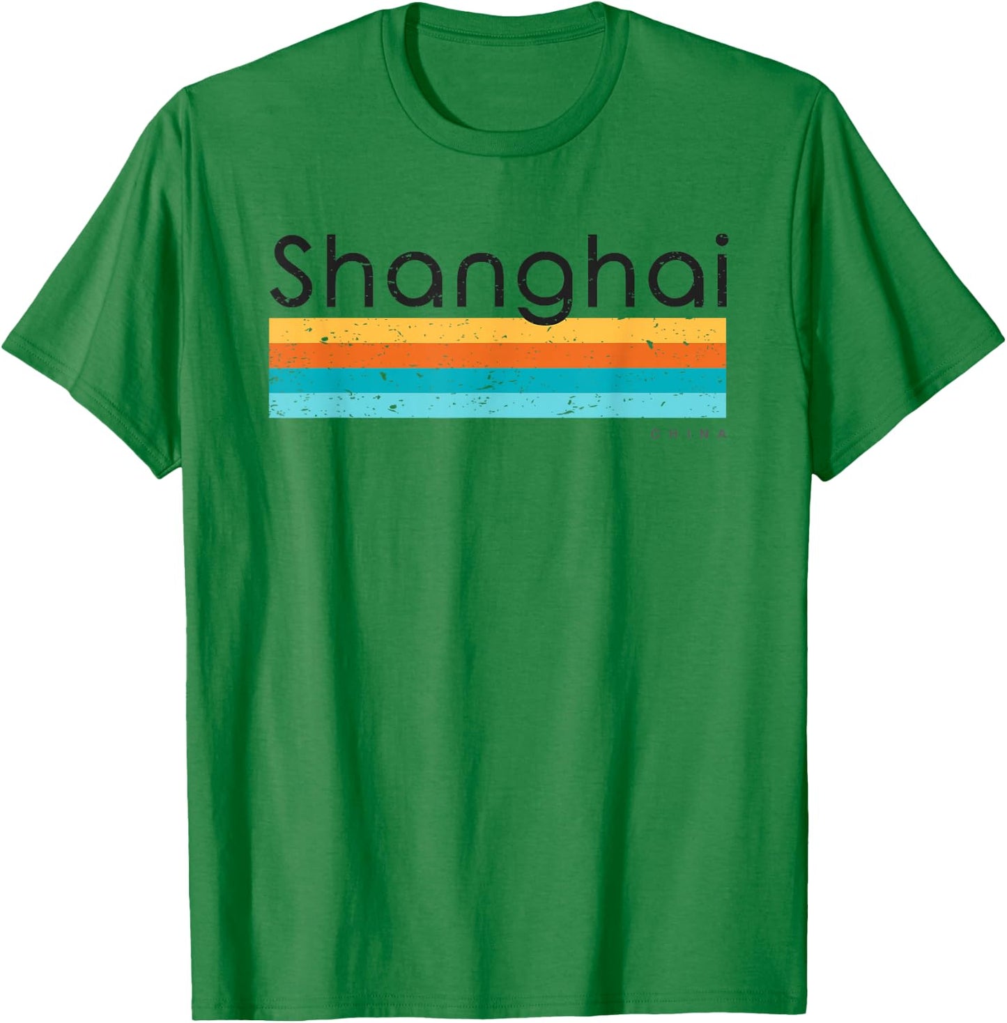 Vintage Shanghai China Retro Design T-Shirt - T-Shirt | Irish Green