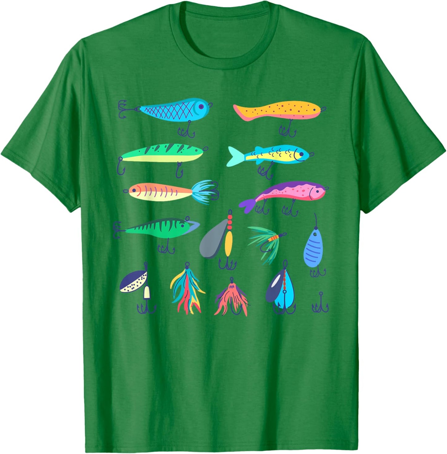 Fishing-Shirt Women Kids Toddler Boys Girls Cute Fish T-Shirt - T-Shirt | Irish Green