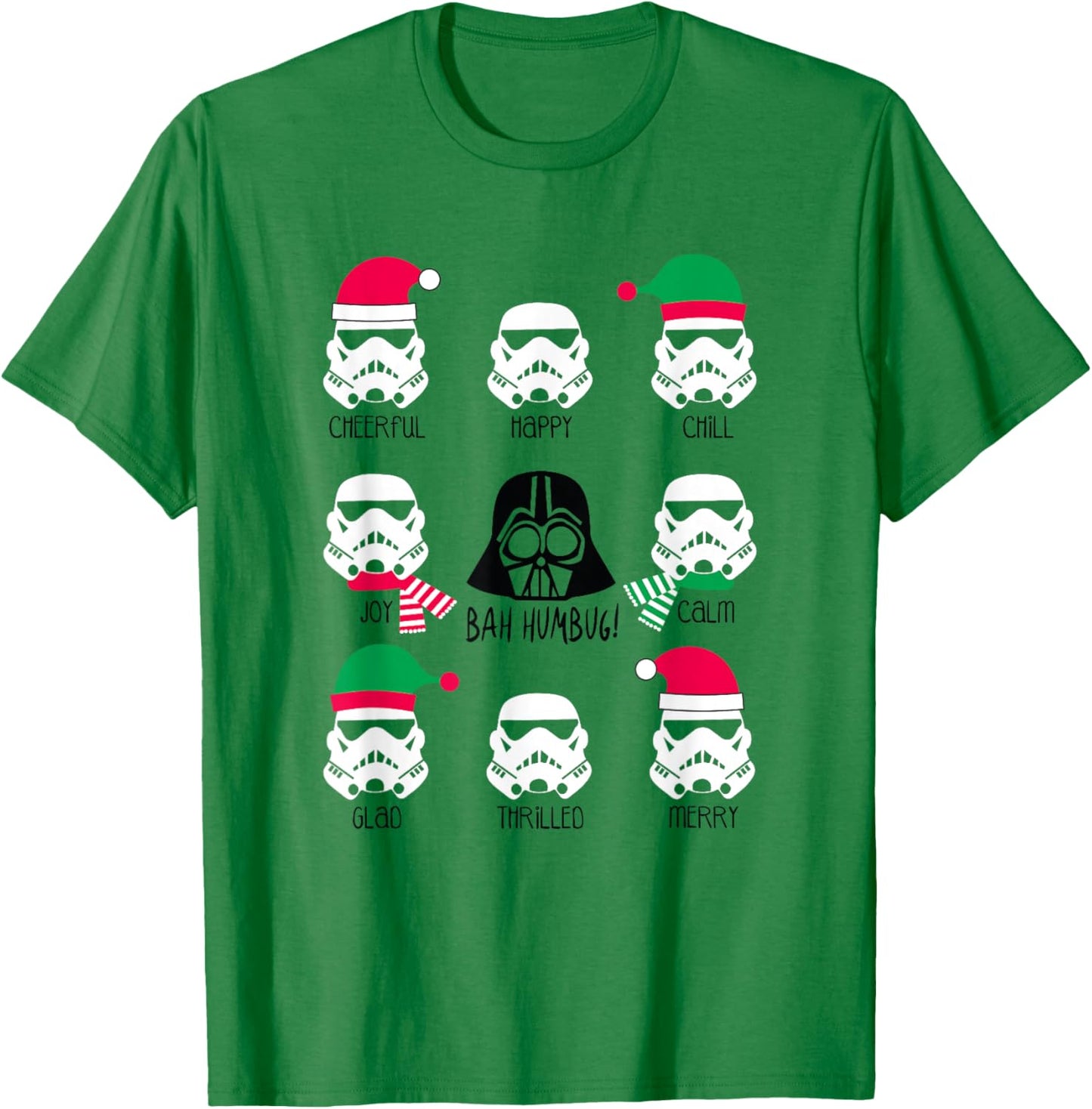 Star Wars Christmas Darth Vader Army Bah Humbug! Moods T-Shirt - T-Shirt | Irish Green
