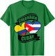 Colombian Cuban Hearts Colombia Cuba Flags T-Shirt - T-Shirt | Irish Green