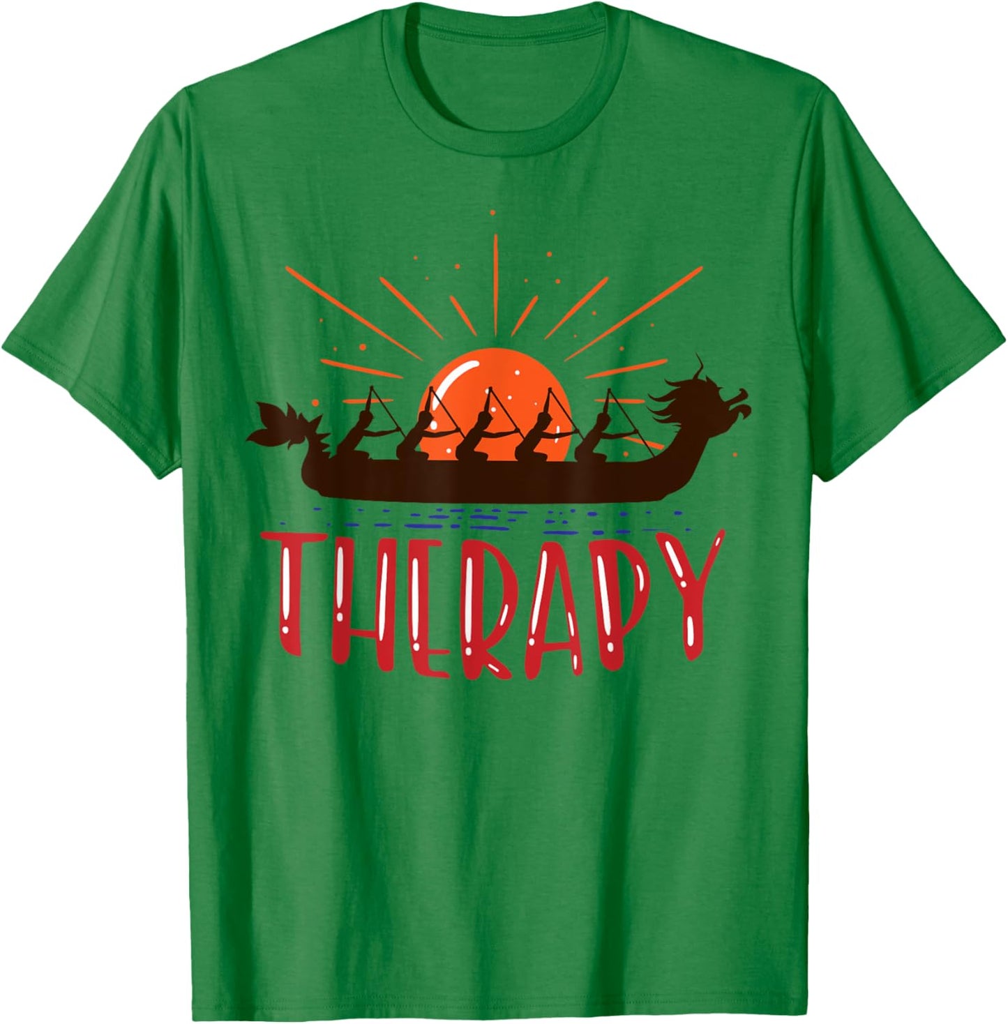 Dragon boat is my therapy T-Shirt - T-Shirt | Irish Green