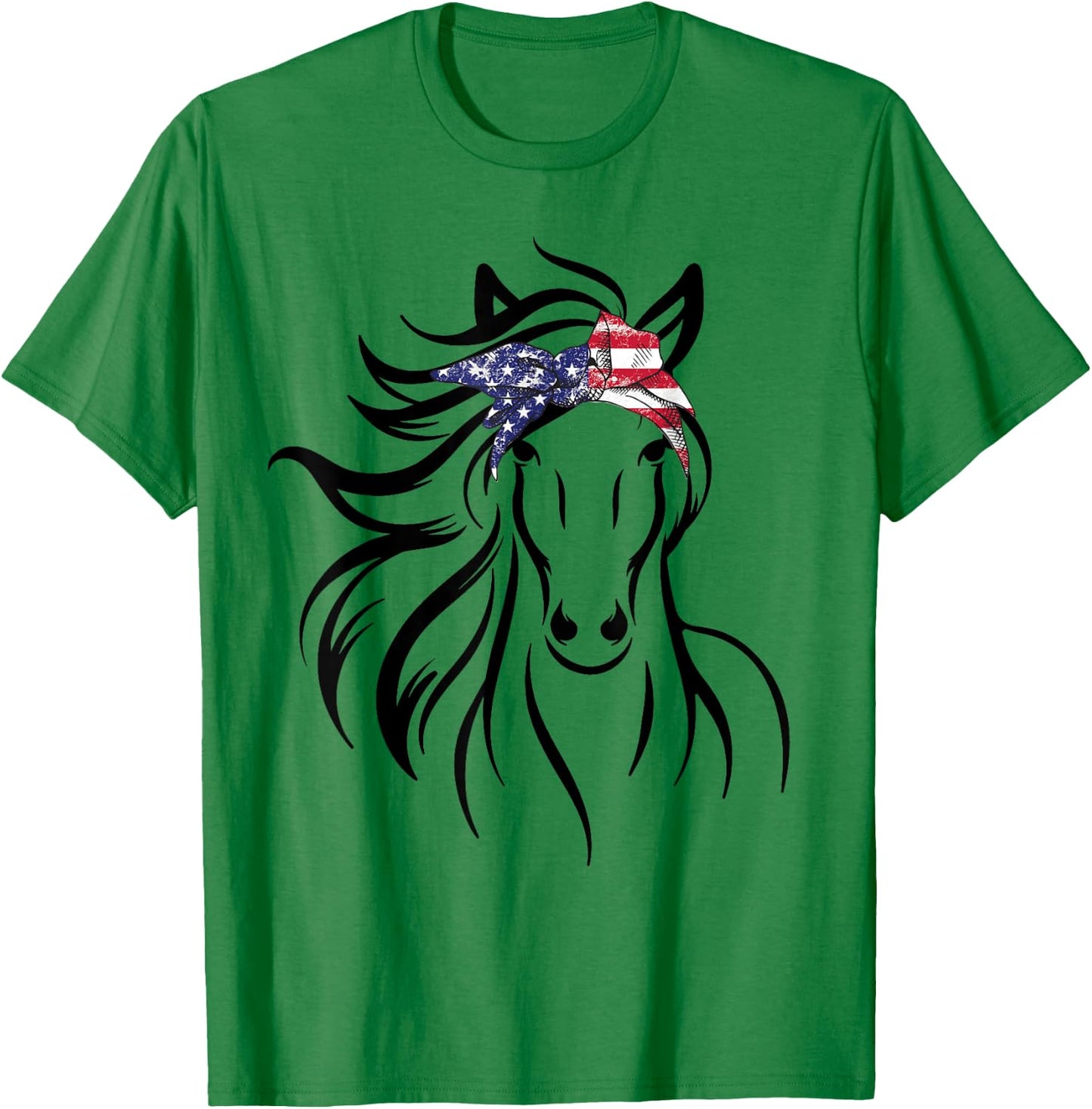 Women Horse Bandana for Horseback Riding Horse Lover T-Shirt - T-Shirt | Irish Green