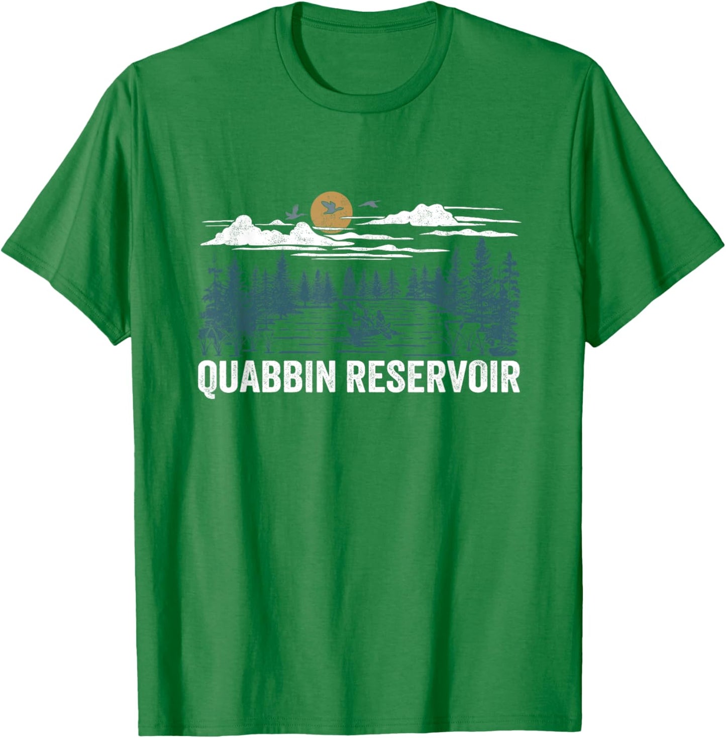 Quabbin Reservoir Massachusetts T-Shirt - T-Shirt | Irish Green