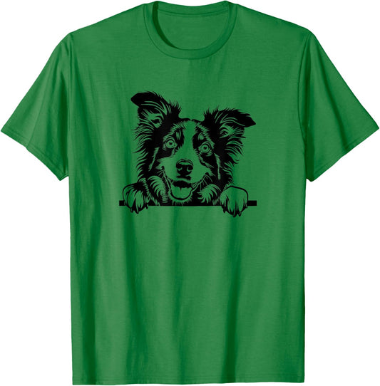 Cute Funny Retro Vintage Logo Happy Aussie Dog Lover T-Shirt - T-Shirt | Irish Green