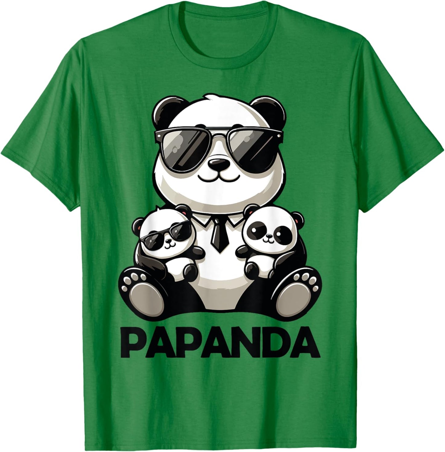 Funny Dad Papa Quotes for Father's Day Father Panda Papanda T-Shirt - T-Shirt | Irish Green