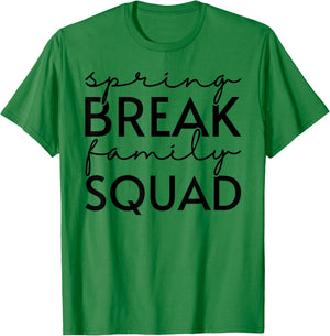 Spring Break Family Squad Matching Vacation Beach Trip Girls T-Shirt - T-Shirt | Irish Green
